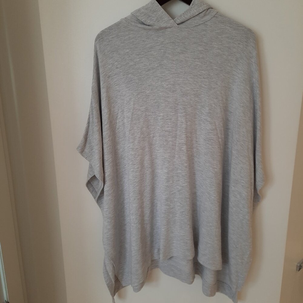 Grey Joan Vass Hooded Poncho